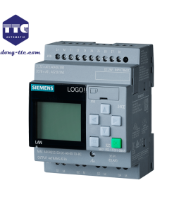 6ED1052-1MD08-0BA1 | LOGO! 12/24RCE logic module display PS/I/O: 12/24VDC/relay Mã sản phẩm Mô tả Trọng lượng (kg) 0,128 Kg Kích thước đóng gói (W x L x H) Xuất xứ Germany Bảo hành 12 tháng Chứng từ COCQ và hóa đơn VAT I. LOGO! BASIC MODULES WITH DISPLAY 1. TỔNG QUAN Các biến thể cơ bản tiết kiệm không gian Có thể xử lý giao diện kết nối các mô-đun mở rộng, lên đến 24 đầu vào kỹ thuật số, 20 đầu ra kỹ thuật số, 8 đầu vào tương tự và 8 đầu ra tương tự Tất cả các đơn vị cơ bản có máy chủ web tích hợp Chiều rộng vỏ 72 mm (4 MW) Tất cả các thiết bị cơ bản có giao diện Ethernet để giao tiếp với LOGO! 8, LOGO! TDE, Bộ điều khiển SIMATIC, Bảng SIMATIC và PC Sử dụng thẻ micro SD tiêu chuẩn 2. THIẾT KẾ Cổng mạng Đầu ra rơle với tối đa. 10 A đầu ra hiện tại Trường hiển thị tích hợp với đèn nền có thể tham số hóa (6 x 16 ký tự, 3 màu nền). Bảng điều khiển vận hành tích hợp. Tích hợp bộ nhớ EEPROM cho chương trình điều khiển và các giá trị điểm đặt. Thẻ micro CF tiêu chuẩn tùy chọn Đồng hồ thời gian thực tích hợp với chuyển đổi thời gian mùa hè / mùa đông tự động. Sao lưu đồng hồ thời gian thực tích hợp trong 20 ngày. 8 đầu vào kỹ thuật số, 4 đầu ra kỹ thuật số. 4 đầu vào như đầu vào tương tự trong các biến thể DC 12/24 V (0 đến 10 V); đầu vào cũng có thể được sử dụng kỹ thuật số. 4 đầu vào có thể được sử dụng để đếm tốc độ cao lên đến 5 kHz (chỉ dành cho phiên bản DC). Giao diện kết nối các mô-đun mở rộng, có thể xử lý tới 24 đầu vào kỹ thuật số, 20 đầu ra kỹ thuật số, 8 đầu vào tương tự và 8 đầu ra tương tự. Kết nối của LOGO! Hiển thị văn bản TDE qua Ethernet. 3. CHỨC NĂNG Tích hợp các chức năng cơ bản và đặc biệt: Các hàm logic cơ bản: AND, OR, NOT, NAND, NOR, XOR, đánh giá cạnh xung dương / âm. Các chức năng đặc biệt: Chậm trễ BẬT, Chậm trễ BẬT chốt, Chậm trễ TẮT, Rơ le xung, Rơ le khóa, Bộ đếm (tiến / lùi), chuyển đổi thời gian, Rơle thời gian trễ khoảng thời gian, Bộ đếm giờ hoạt động, Bộ kích hoạt, Bộ tạo xung không đồng bộ, Công tắc thời gian năm, Tiện nghi chức năng công tắc đèn, bộ tạo ngẫu nhiên, chức năng công tắc đèn cầu thang theo DIN 18015-2, rơle thời gian trễ khoảng thời gian được kích hoạt cạnh, độ trễ BẬT / TẮT kết hợp, bộ so sánh tương tự, kích hoạt tương tự, kích hoạt delta tương tự, cơ quan giám sát tương tự, bộ khuếch đại tương tự, văn bản và hiển thị biến, thanh ghi dịch chuyển, chức năng phím mềm, bộ điều khiển PI, chức năng dốc, bộ ghép kênh tương tự, chức năng PWM, chức năng số học tương tự, chức năng phát hiện lỗi trong chức năng số học tương tự. 400 khối chức năng có thể được liên kết với nhau Bộ nhớ lên đến 64 bit (bao gồm bộ nhớ bit khởi động lại, bộ nhớ bit để điều khiển đèn nền của màn hình tích hợp và màn hình văn bản LOGO! TDE, bộ nhớ bit để chuyển đổi giữa 2 bộ ký tự có thể tham số hóa trong văn bản tin nhắn). Khả năng tái diễn tích hợp. Mật khẩu bảo vệ. Bảo vệ bí quyết bổ sung với thẻ micro CF tùy chọn. Ghi dữ liệu vào bộ nhớ trong hoặc thẻ micro CF (lên đến 20.000 bản ghi) Macro (hàm do người dùng xác định) cho LOGO! Thoải mái mềm mại 64 thiết bị đầu cuối mở 4 thanh ghi dịch chuyển 8-bit Chức năng chẩn đoán mở rộng