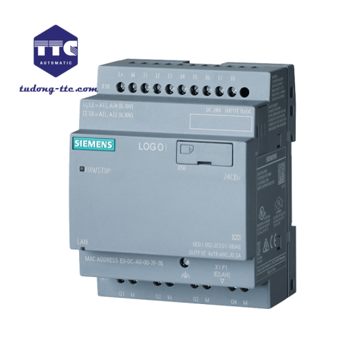 6ED1052-2MD08-0BA1 | LOGO! 12/24RCEO logic module PS/I/O: 12/24VDC/relay