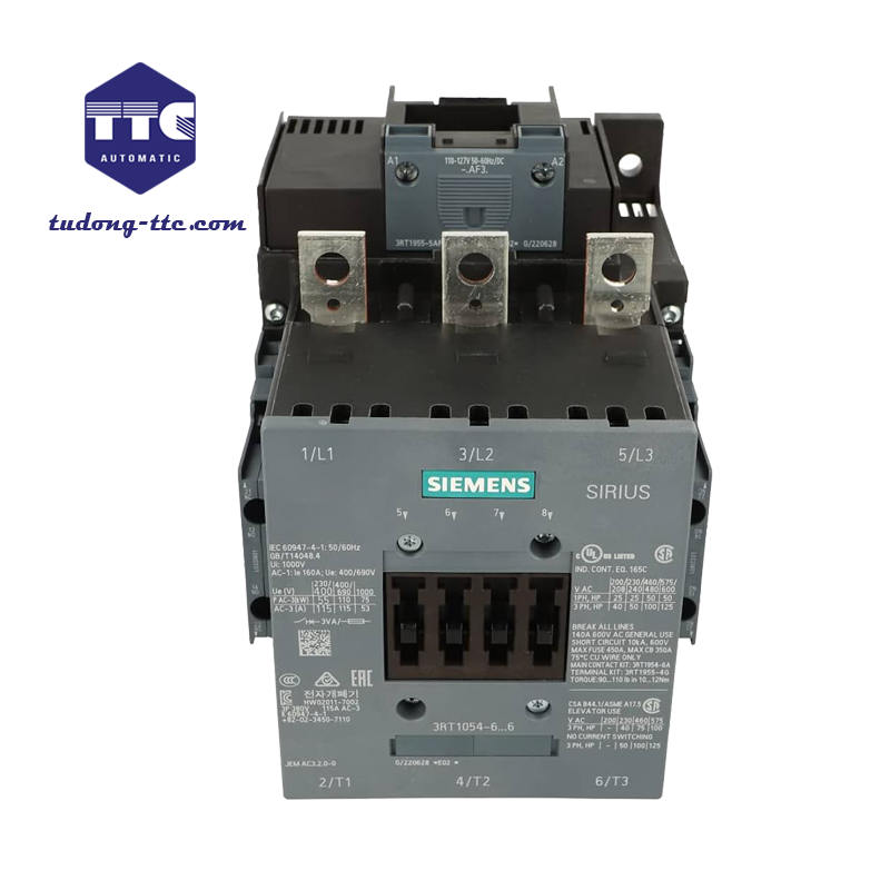 3RT1055-6AF36 | power contactor AC-3e/AC-3 150 A 75 kW / 400 V