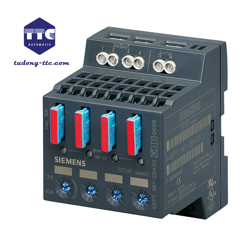 6EP1961-2BA00 | SITOP select Diagnostics module 4-channel 24 V DC/40 A